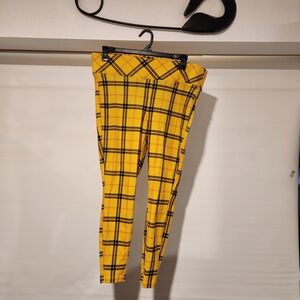Torrid Vibrant Yellow Checkered  Leggings